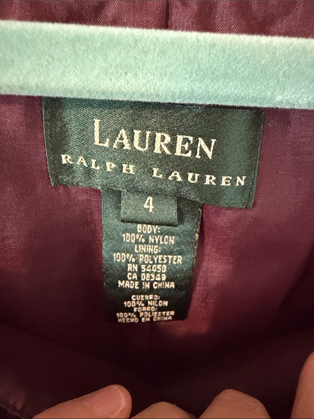 Ralph Lauren Scalloped Lace Sheath Dress Eggplant/Deep Plum Classic Elegant Sz 4 - Picture 6 of 8